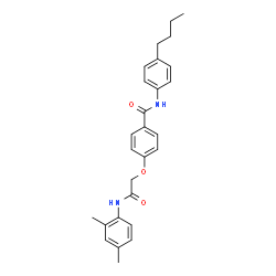ChemSpider 2D Image | N-(4-Butylphenyl)-4-{2-[(2,4-dimethylphenyl)amino]-2-oxoethoxy}benzamide | C27H30N2O3