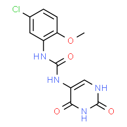 ChemSpider 2D Image | 1-(5-Chloro-2-methoxyphenyl)-3-(2,4-dioxo-1,2,3,4-tetrahydro-5-pyrimidinyl)urea | C12H11ClN4O4