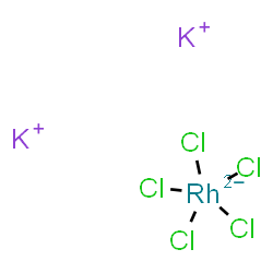 ChemSpider 2D Image | Dipotassium pentachlororhodate(2-) | Cl5K2Rh