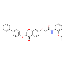ChemSpider 2D Image | 2-{[3-(4-Biphenylyloxy)-4-oxo-4H-chromen-7-yl]oxy}-N-(2-ethoxyphenyl)acetamide | C31H25NO6