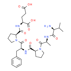 ChemSpider 2D Image | L-Valyl-L-alanyl-L-prolyl-L-phenylalanyl-L-prolyl-L-glutamic acid | C32H46N6O9