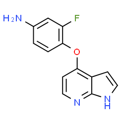ChemSpider 2D Image | 3-Fluoro-4-(1H-pyrrolo[2,3-b]pyridin-4-yloxy)aniline | C13H10FN3O