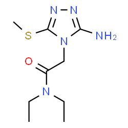 ChemSpider 2D Image | 2-[3-Amino-5-(methylsulfanyl)-4H-1,2,4-triazol-4-yl]-N,N-diethylacetamide | C9H17N5OS