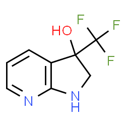 ChemSpider 2D Image | 3-(trifluoromethyl)-1H,2H,3H-pyrrolo[2,3-b]pyridin-3-ol | C8H7F3N2O