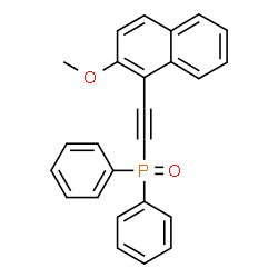 ChemSpider 2D Image | [(2-Methoxy-1-naphthyl)ethynyl](diphenyl)phosphine oxide | C25H19O2P