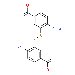 ChemSpider 2D Image | 3,3'-Disulfanediylbis(4-aminobenzoic acid) | C14H12N2O4S2