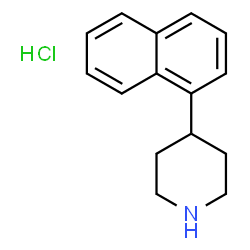 ChemSpider 2D Image | 4-(1-Naphthyl)piperidine hydrochloride | C15H18ClN