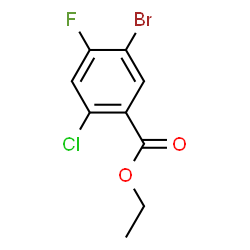 ChemSpider 2D Image | Ethyl 5-bromo-2-chloro-4-fluorobenzoate | C9H7BrClFO2