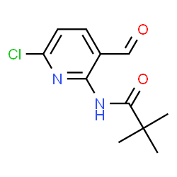 ChemSpider 2D Image | N-(6-Chloro-3-formylpyridin-2-yl)pivalamide | C11H13ClN2O2