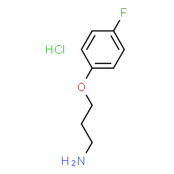 ChemSpider 2D Image | 3-(4-Fluorophenoxy)-1-propanamine hydrochloride (1:1) | C9H13ClFNO