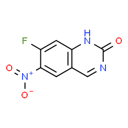 ChemSpider 2D Image | 7-Fluoro-6-nitro-2(1H)-quinazolinone | C8H4FN3O3