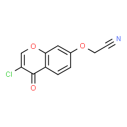 ChemSpider 2D Image | [(3-Chloro-4-oxo-4H-chromen-7-yl)oxy]acetonitrile | C11H6ClNO3