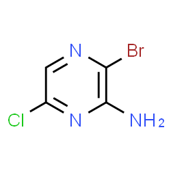 ChemSpider 2D Image | Pyrazine, (chloromethyl)- | C4H3BrClN3