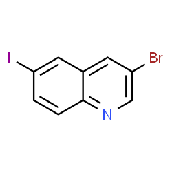 ChemSpider 2D Image | 3-Bromo-6-iodoquinoline | C9H5BrIN