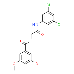ChemSpider 2D Image | 2-[(3,5-Dichlorophenyl)amino]-2-oxoethyl 3,5-dimethoxybenzoate | C17H15Cl2NO5