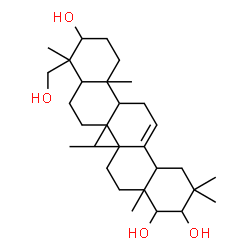 ChemSpider 2D Image | Olean-12-ene-3,21,22,23-tetrol | C30H50O4