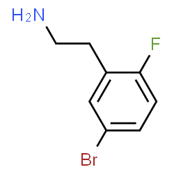ChemSpider 2D Image | 2-(5-Bromo-2-fluorophenyl)ethanamine | C8H9BrFN