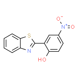ChemSpider 2D Image | 2-(1,3-Benzothiazol-2-yl)-4-nitrophenol | C13H8N2O3S