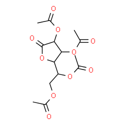 ChemSpider 2D Image | 1-(3,4-Diacetoxy-5-oxotetrahydro-2-furanyl)-1,2-ethanediyl diacetate | C14H18O10