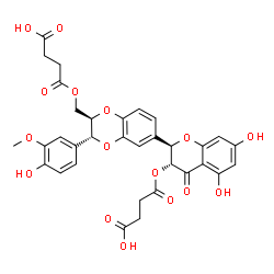 ChemSpider 2D Image | SILIBININ A DIHEMISUCCINATE | C33H30O16