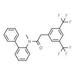 ChemSpider 2D Image | N-(2-Biphenylyl)-2-[3,5-bis(trifluoromethyl)phenyl]-N-methylacetamide | C23H17F6NO