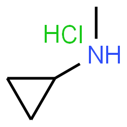 ChemSpider 2D Image | cyclopropyl-methyl-amine hydrochloride | C4H10ClN