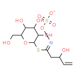 ChemSpider 2D Image | 1-S-[(1Z)-3-Hydroxy-N-(sulfonatooxy)-4-pentenimidoyl]-1-thiohexopyranose | C11H18NO10S2