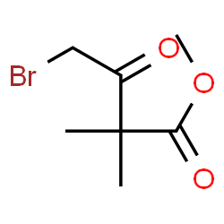ChemSpider 2D Image | Methyl 4-bromo-2,2-dimethyl-3-oxobutanoate | C7H11BrO3