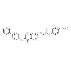 ChemSpider 2D Image | 2-{[3-(4-Biphenylyloxy)-4-oxo-4H-chromen-7-yl]oxy}-N-(4-ethoxyphenyl)acetamide | C31H25NO6