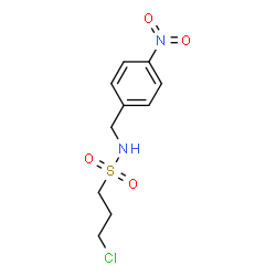 ChemSpider 2D Image | 3-Chloro-N-(4-nitrobenzyl)-1-propanesulfonamide | C10H13ClN2O4S