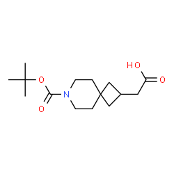 ChemSpider 2D Image | 2-(7-(tert-Butoxycarbonyl)-7-azaspiro[3.5]nonan-2-yl)acetic acid | C15H25NO4