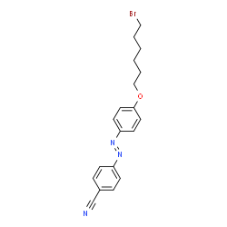 ChemSpider 2D Image | 4-[(E)-{4-[(6-Bromohexyl)oxy]phenyl}diazenyl]benzonitrile | C19H20BrN3O