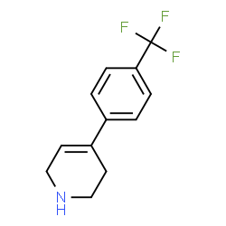 ChemSpider 2D Image | 1,2,3,6-Tetrahydro-4-[4-(trifluoromethyl)phenyl]pyridine | C12H12F3N