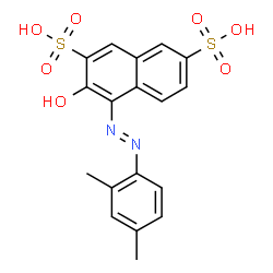 ChemSpider 2D Image | 2,7-Naphthalenedisulfonic acid, 3-hydroxy-4-(2,4-xylylazo)- | C18H16N2O7S2