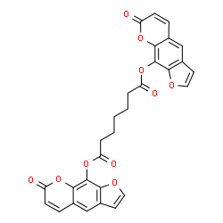 ChemSpider 2D Image | Bis(7-oxo-7H-furo[3,2-g]chromen-9-yl) pimelate | C29H20O10