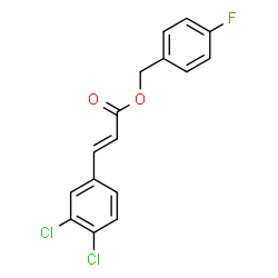 ChemSpider 2D Image | 4-Fluorobenzyl (2E)-3-(3,4-dichlorophenyl)acrylate | C16H11Cl2FO2