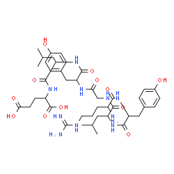 ChemSpider 2D Image | Arginyltyrosylleucylglycyltyrosylleucylglutamic acid | C43H64N10O12