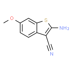 ChemSpider 2D Image | 2-Amino-6-methoxy-1-benzothiophene-3-carbonitrile | C10H8N2OS