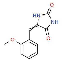 ChemSpider 2D Image | 5-(2-Methoxybenzylidene)-2,4-imidazolidinedione | C11H10N2O3
