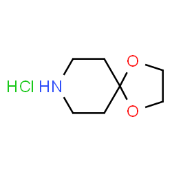 ChemSpider 2D Image | 4-Piperidone ethylene acetal hydrochloride | C7H14ClNO2