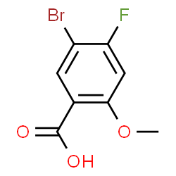 ChemSpider 2D Image | 5-Bromo-4-fluoro-2-methoxybenzoic acid | C8H6BrFO3
