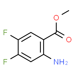 ChemSpider 2D Image | Methyl 2-amino-4,5-difluorobenzoate | C8H7F2NO2
