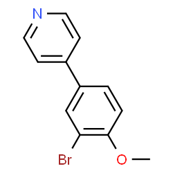 ChemSpider 2D Image | 4-(3-Bromo-4-methoxyphenyl)pyridine | C12H10BrNO