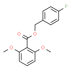 ChemSpider 2D Image | 4-Fluorobenzyl 2,6-dimethoxybenzoate | C16H15FO4