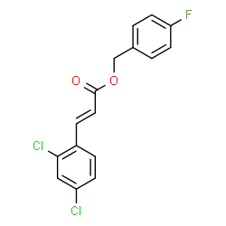 ChemSpider 2D Image | 4-Fluorobenzyl (2E)-3-(2,4-dichlorophenyl)acrylate | C16H11Cl2FO2