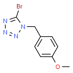 ChemSpider 2D Image | 5-Bromo-1-(4-methoxybenzyl)-1H-tetrazole | C9H9BrN4O