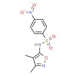 ChemSpider 2D Image | N-(3,4-Dimethyl-1,2-oxazol-5-yl)-4-nitrobenzenesulfonamide | C11H11N3O5S