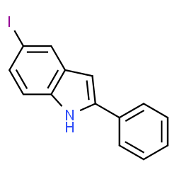 ChemSpider 2D Image | 5-Iodo-2-phenyl-1H-indole | C14H10IN
