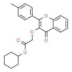 ChemSpider 2D Image | Cyclohexyl {[2-(4-methylphenyl)-4-oxo-4H-chromen-3-yl]oxy}acetate | C24H24O5