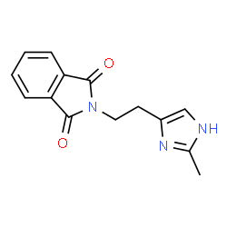 ChemSpider 2D Image | 2-(2-(2-Methyl-1H-imidazol-5-yl)ethyl)isoindoline-1,3-dione | C14H13N3O2
